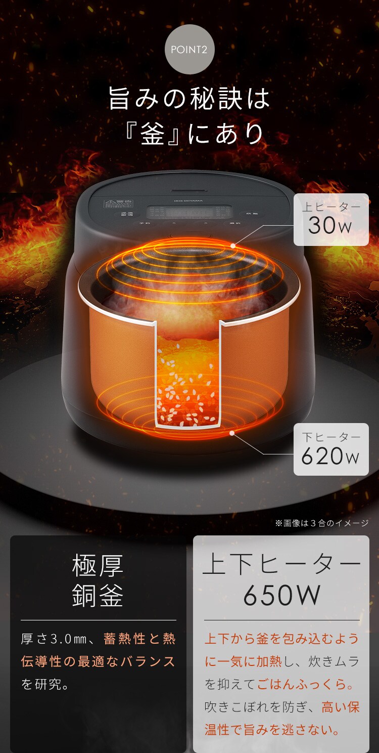炊飯器 5.5合 マイコン式 SHK-NR110-HA 極厚銅釜 アッシュ5