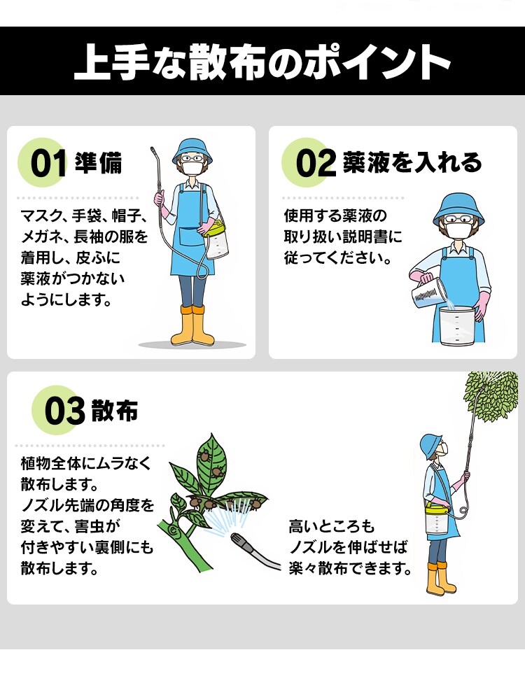 噴霧器 電池式 タンク容量5L 延長パイプ付き 除草 IR-N5 グリーンカーキ4
