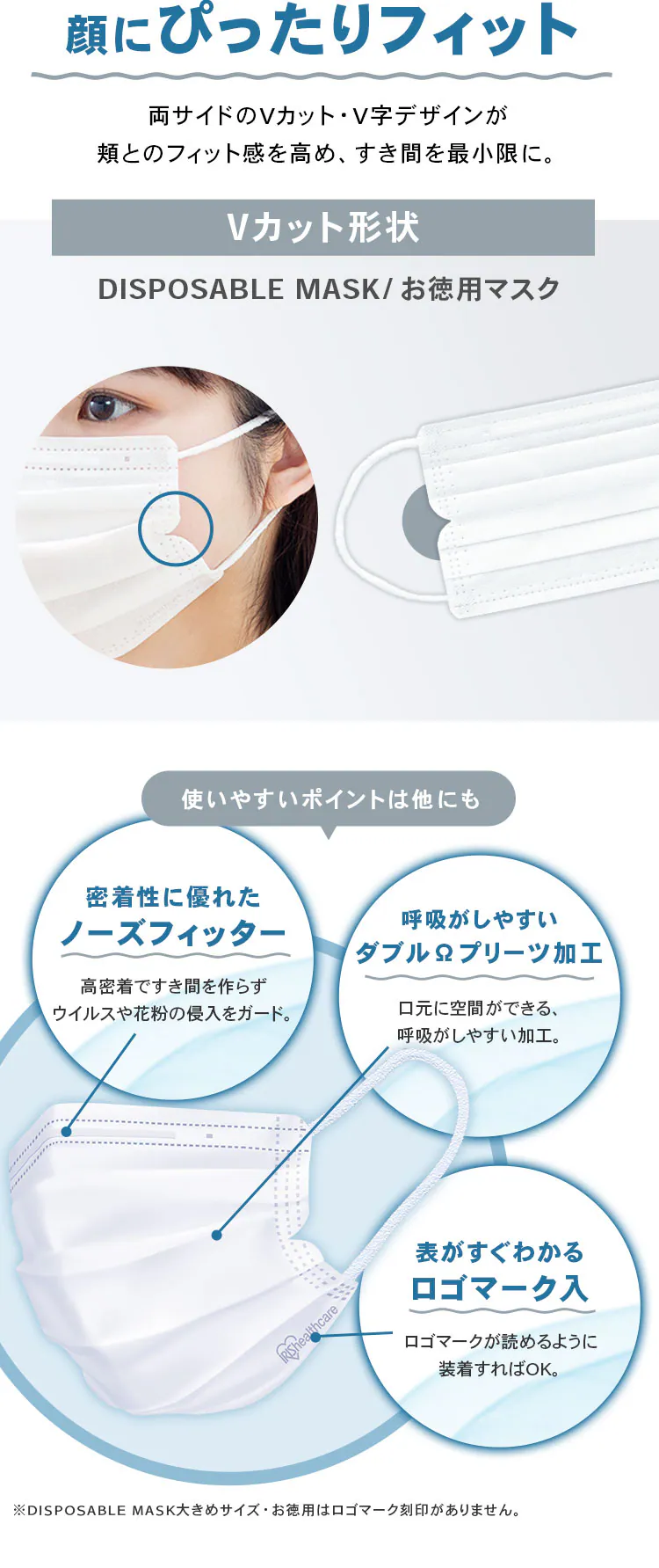 【120枚】ディスポーザブルマスク ふつうサイズ ホワイト 大容量  DISPOSABLE マスク プリーツマスク 不織布2