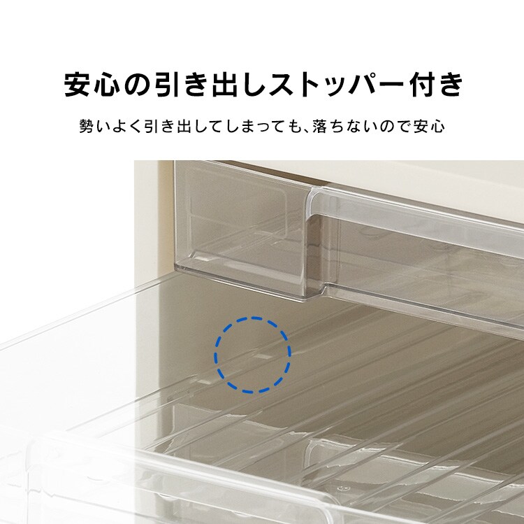 書類ケース レターケース A4 5段 ストッパー付 滑り止めゴム脚付 LCJ-5M ブラック2