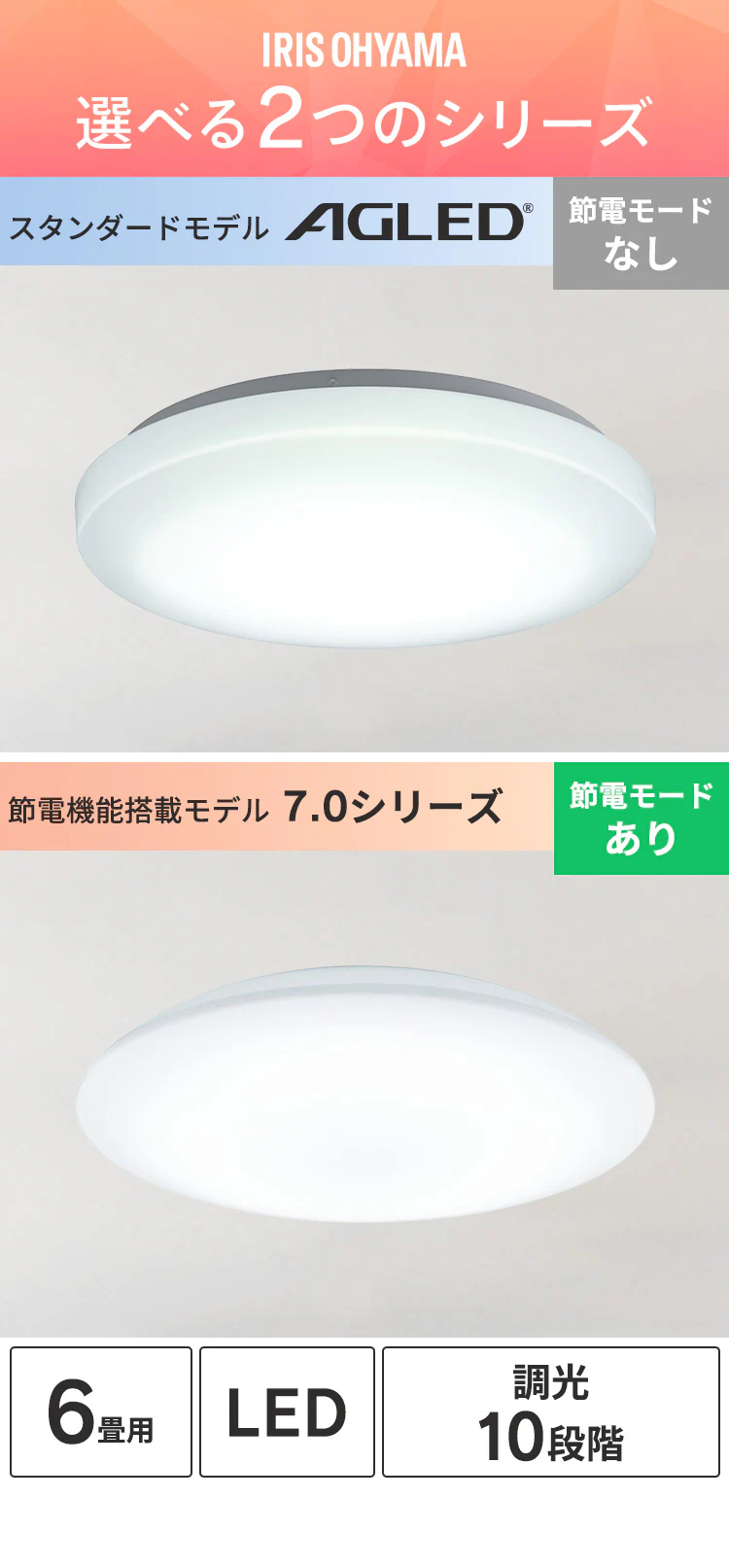 【2個】LEDシーリングライト 6畳 調光 超節電タイプ 節電 リビング 照明 CEP6D-7.0 0