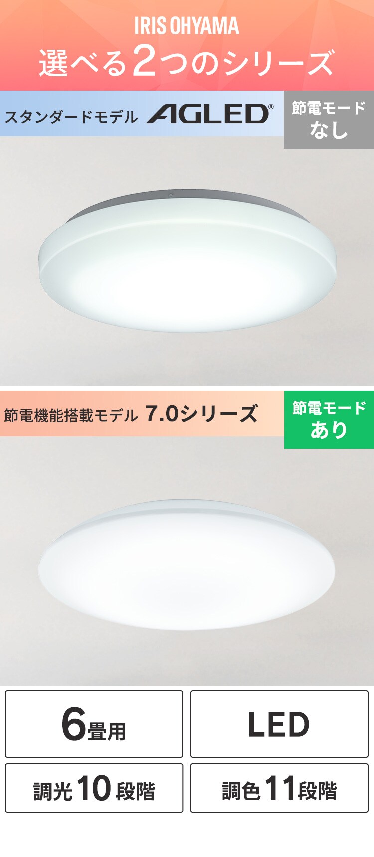 LED シーリングライト 6畳 調光 調色 工具・工事不要 リモコン付き 1年保証 ACL-6DLGR0