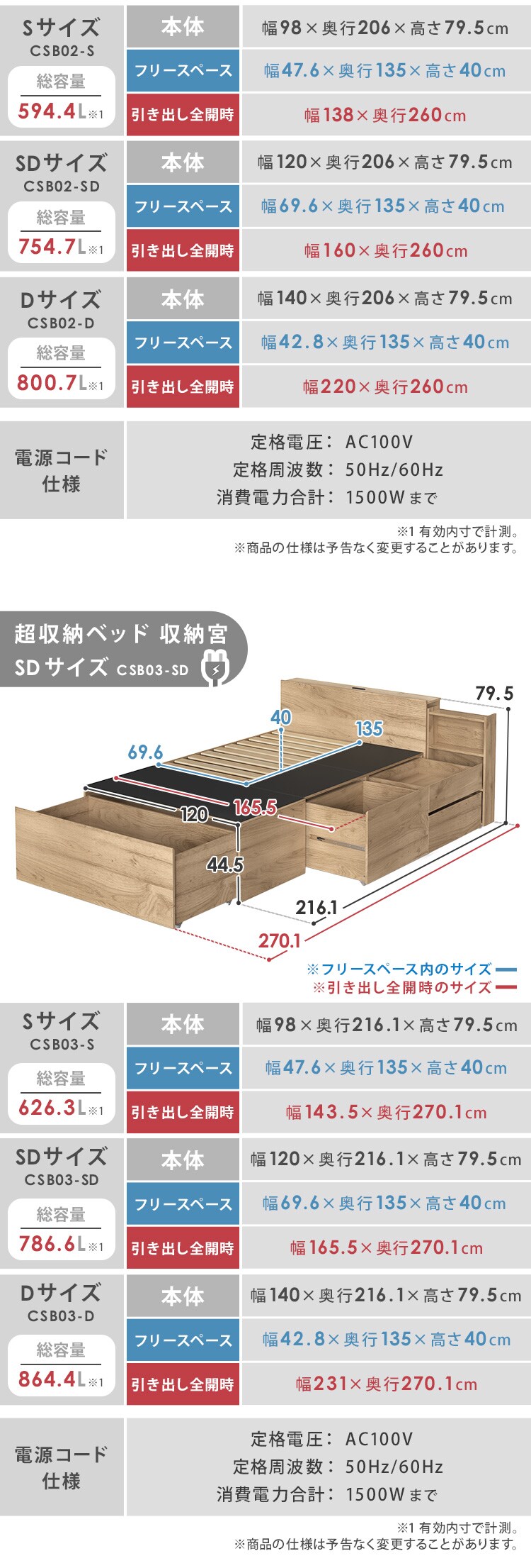 ベッドマットレスセット セミダブル 宮付き 収納付き 超収納ベッド 超大容量収納付き CSB02-SD ナチュラル13