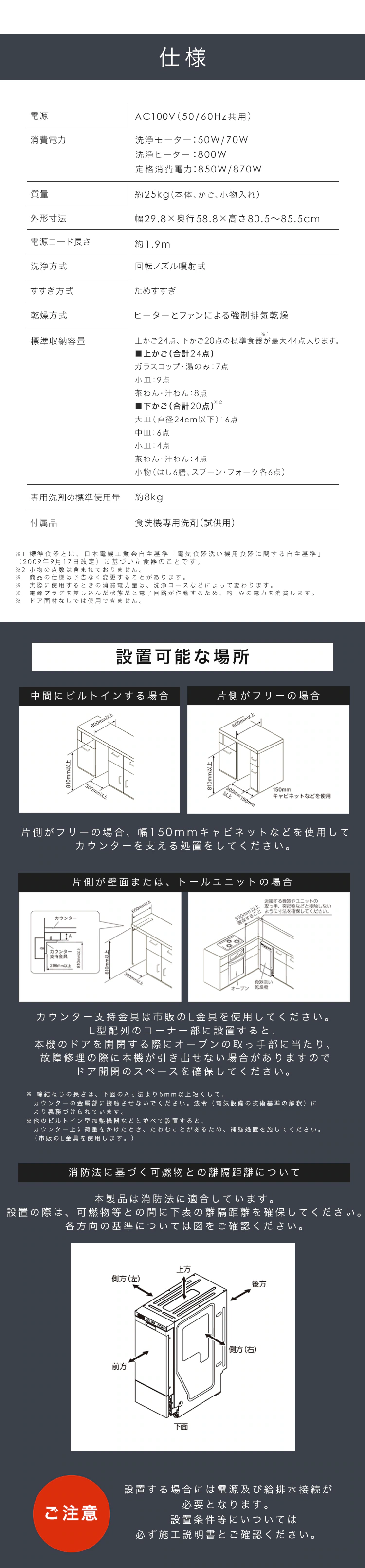食器洗い乾燥機 IDW-BMF301-B ブラック + 面材 IDWP-BMB1 ブラック6