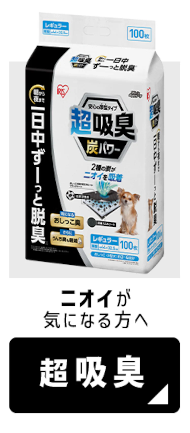 超吸臭ペットシーツ レギュラー 100枚 SCPS-10012