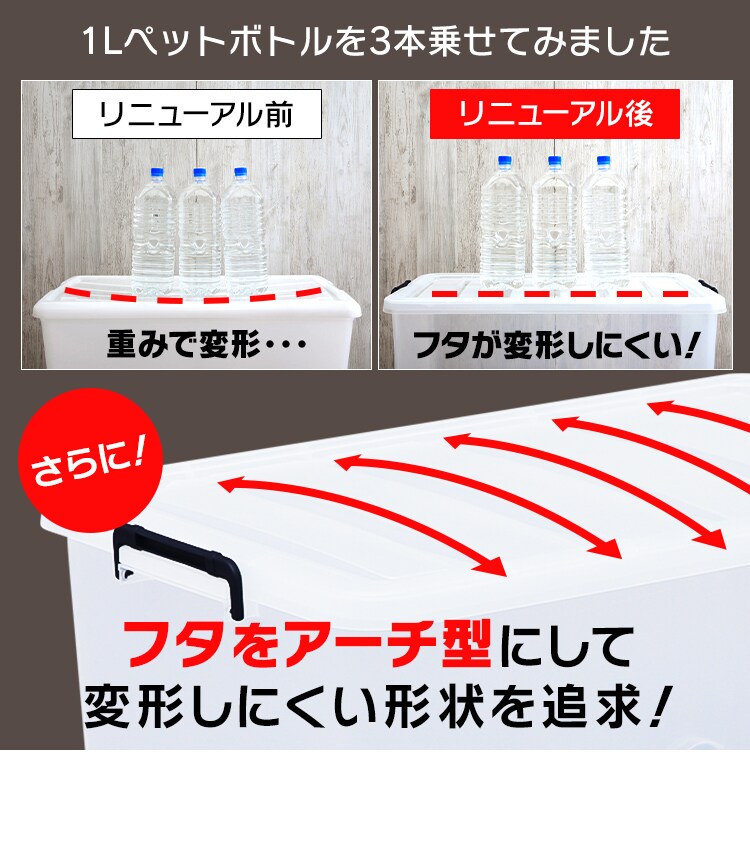 4個セット】収納ケース 収納ボックス 押入れ収納 幅44cm キャスター
