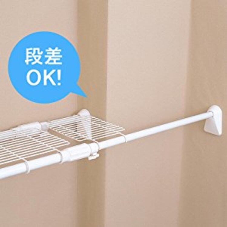 【訳あり】超強力伸縮メッシュ棚 H-J-M55 ホワイト 3