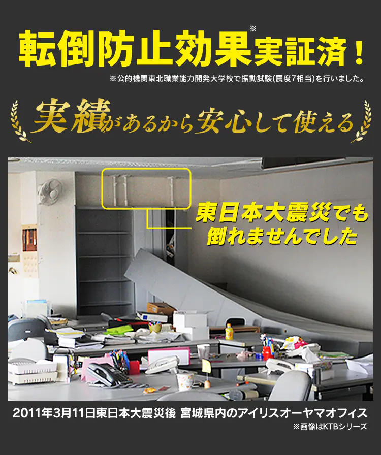 【2本セット】家具転倒防止伸縮棒 ホワイトKTB-12　SSSサイズ　【単品・セット】1