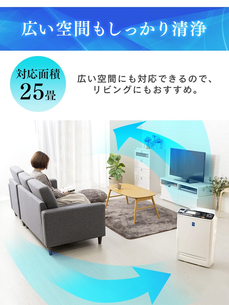【訳あり】【単品】PM2.5対応空気清浄機PM2.5ウォッチャー 25畳用 PMMS&minus;DC100 8