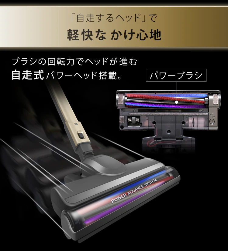 掃除機 コード式 紙パック 自走式 キャニスティック シャンパンゴールド12