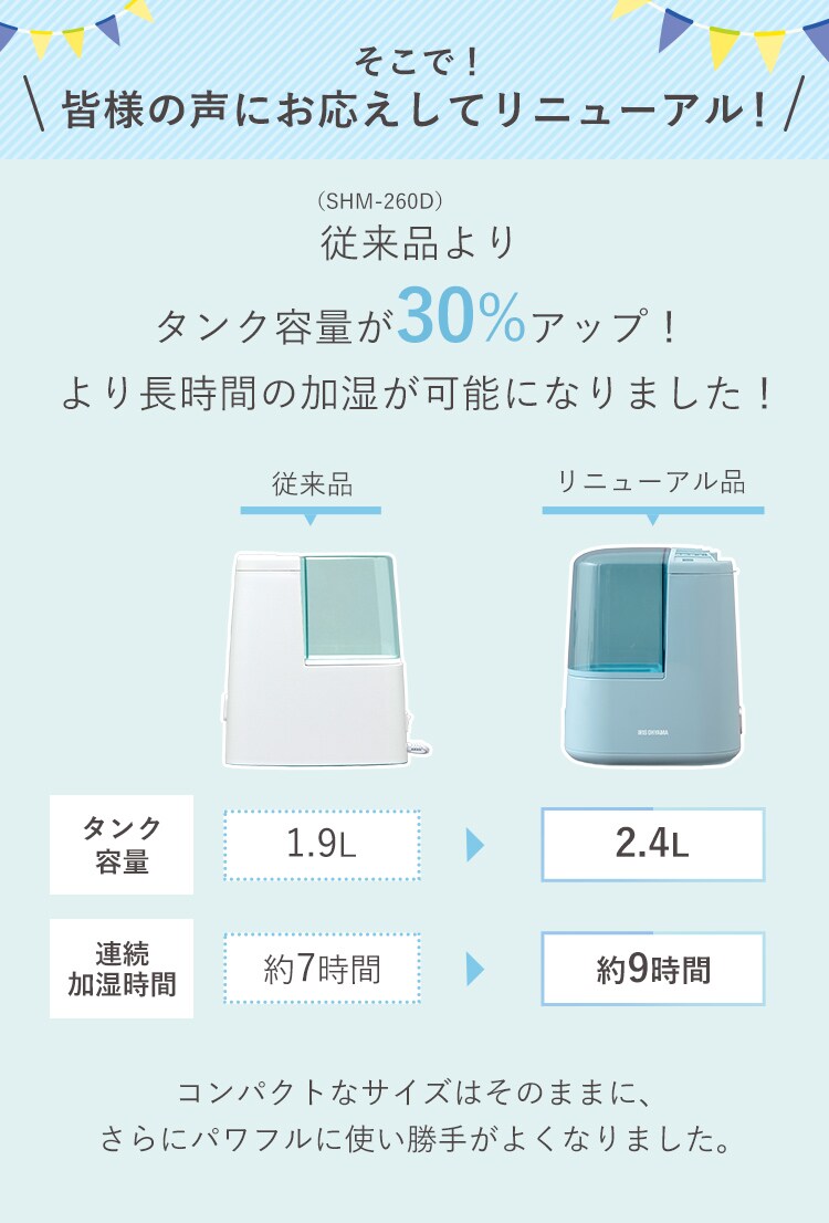 【訳あり】加熱式加湿器  ホワイト6