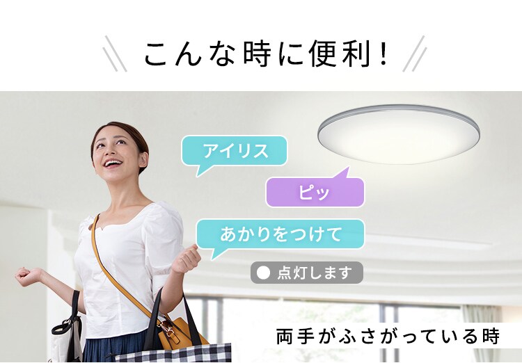 LED シーリングライト 12畳 調光 調色 音声操作 工具・工事不要 リモコン付き 5年保証 CL12DL-6.1MUV3