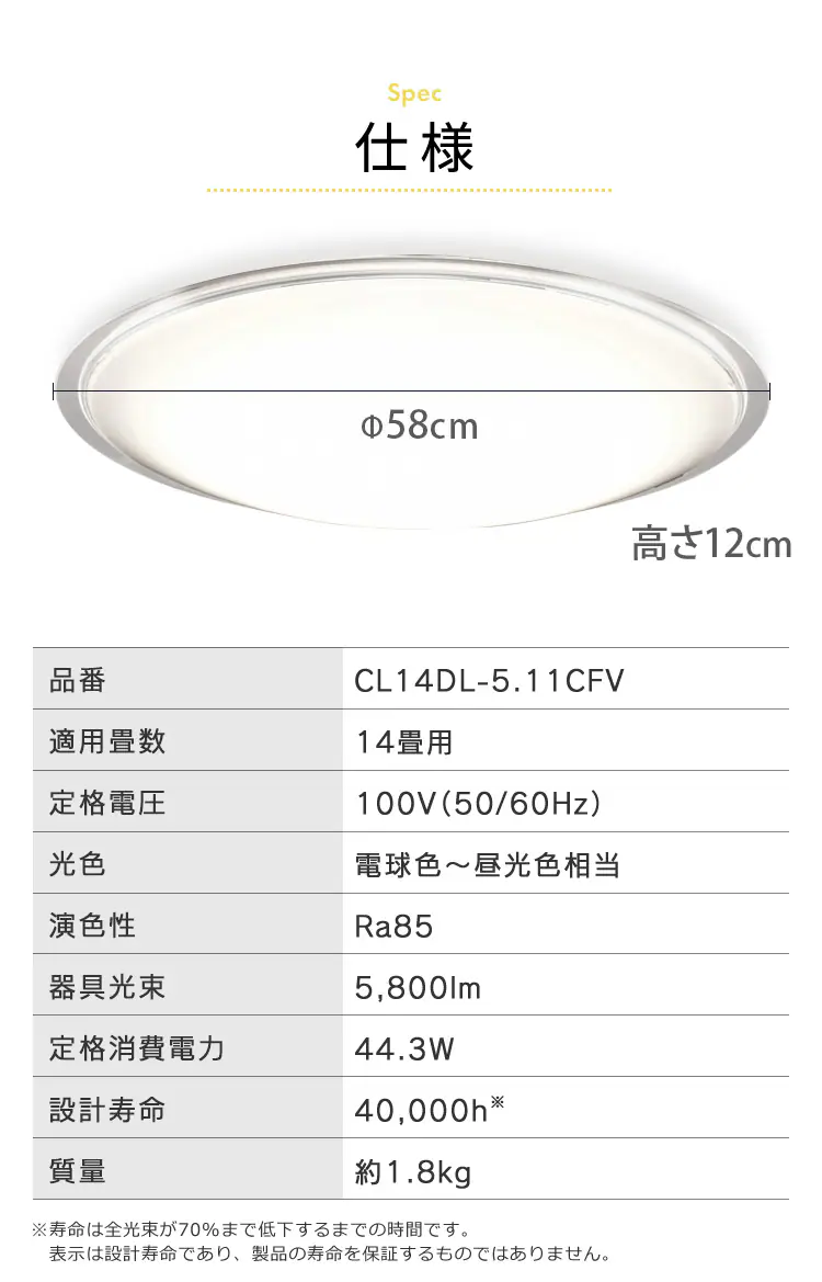 LEDシーリングライト 5.11 音声操作 クリアフレーム 14畳 調色 CL14DL-5.11CFV28