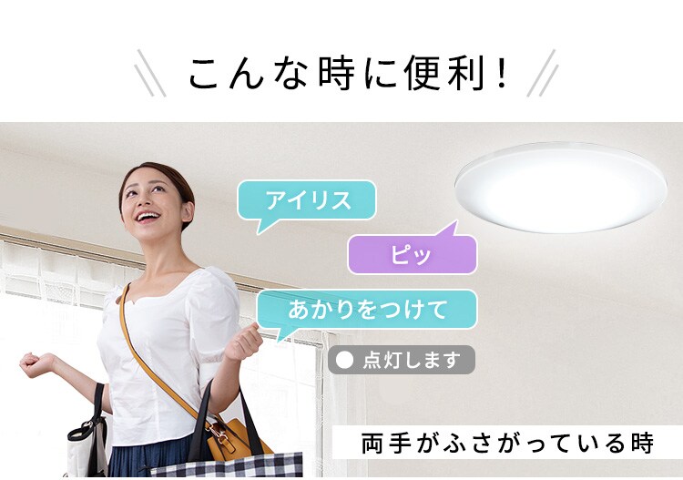 【訳あり】LEDシーリングライト 5.11 音声操作 プレーン 12畳 調色 3