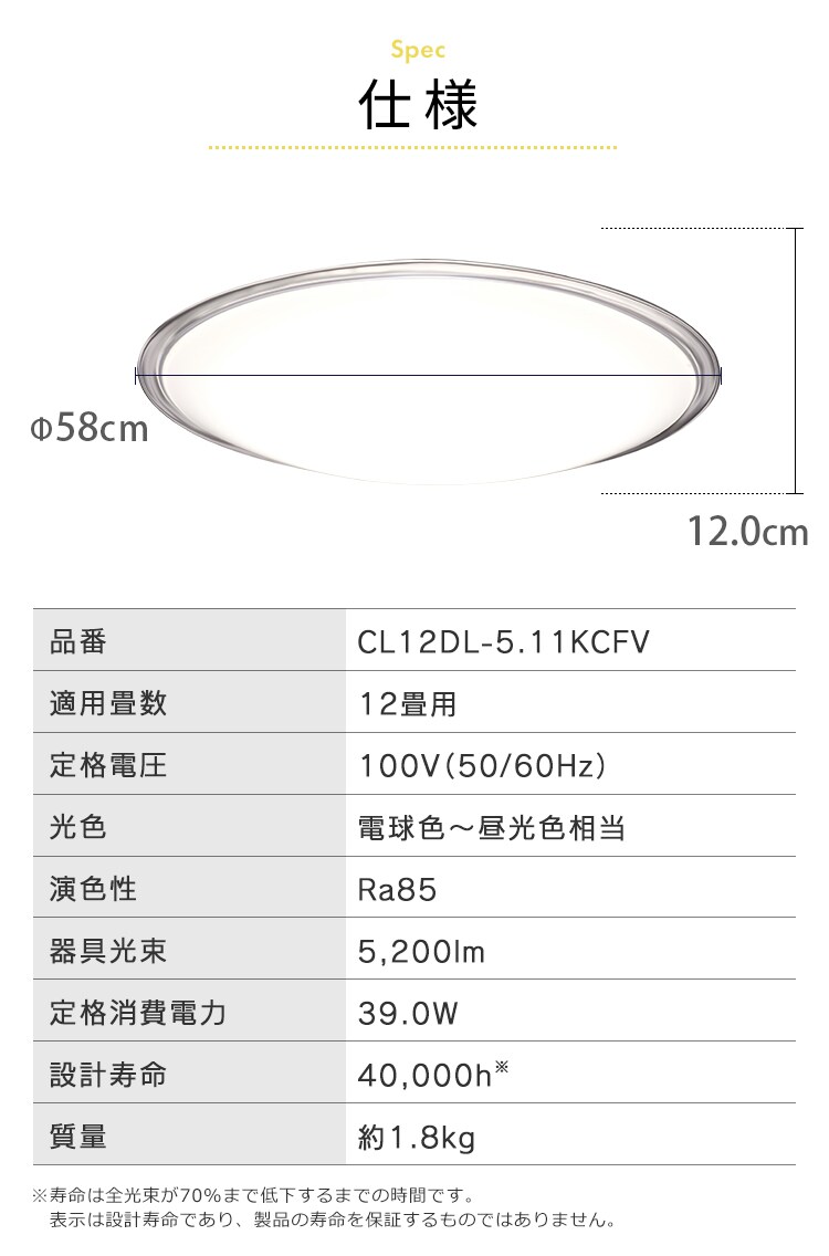 LEDシーリングライト 5.11 音声操作 クリアフレーム 12畳 調色 CL12DL-5.11KCFV15