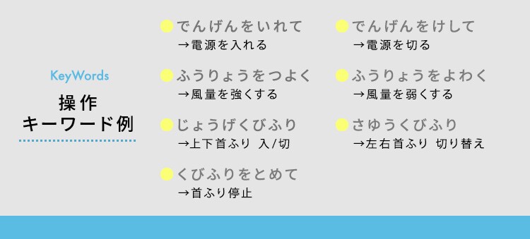 サーキュレーター 扇風機 24畳 DCモーター 音声操作 上下左右首振り KSF-DCV151T ホワイト11