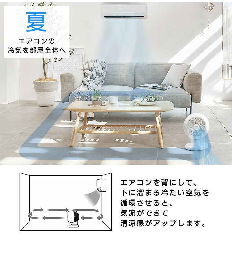 サーキュレーター 8畳 I型 上下左右首振り PCF-CT152-W22