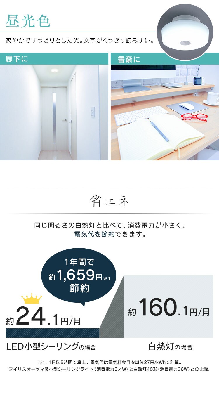 シーリングライト LED 小型 600lm 人感センサー付 電球色 玄関 廊下 キッチン 洗面所 クローゼット 照明 MCL6L-SK4