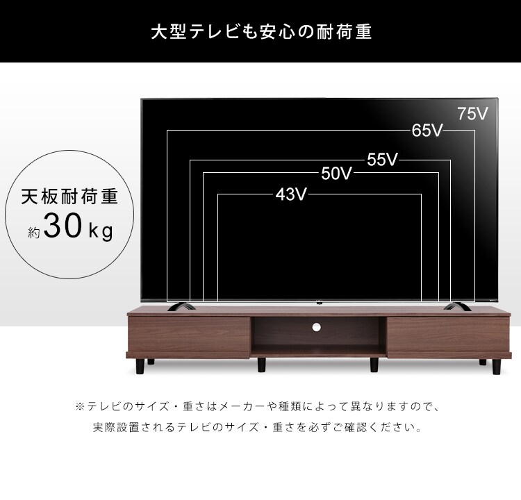 テレビ台 ボックスタイプ 180cm BAB-180A ウォールナット7