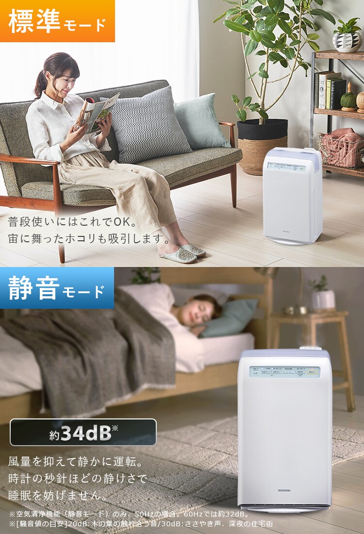 空気清浄機 10畳 加湿空気清浄機 8畳 スチーム式 風量3段階 加湿モード3段階 HXF-C25-W ホワイト11