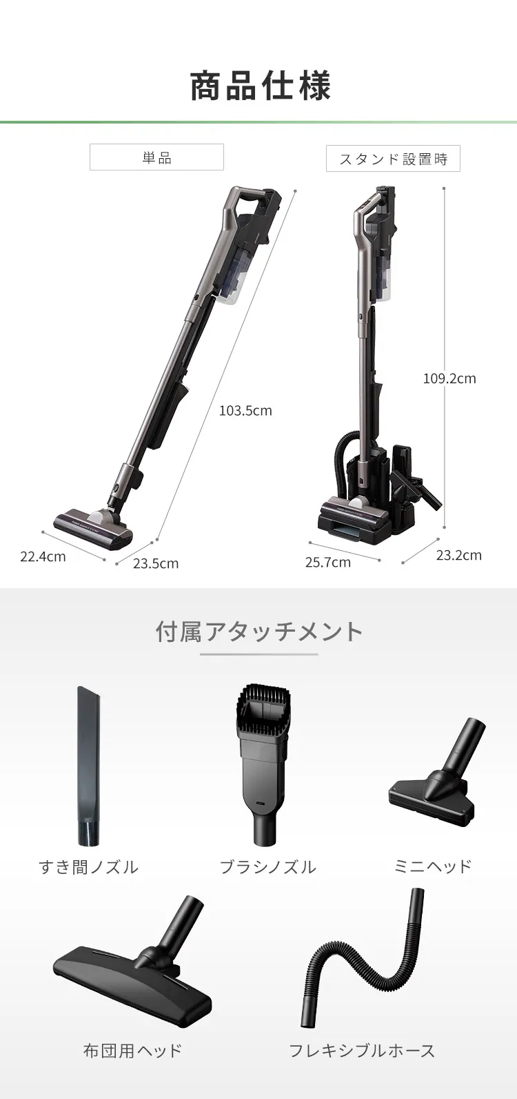 【訳あり】掃除機 コードレス サイクロン 自走式 軽量 モップ付 置くだけで充電  ブラック23