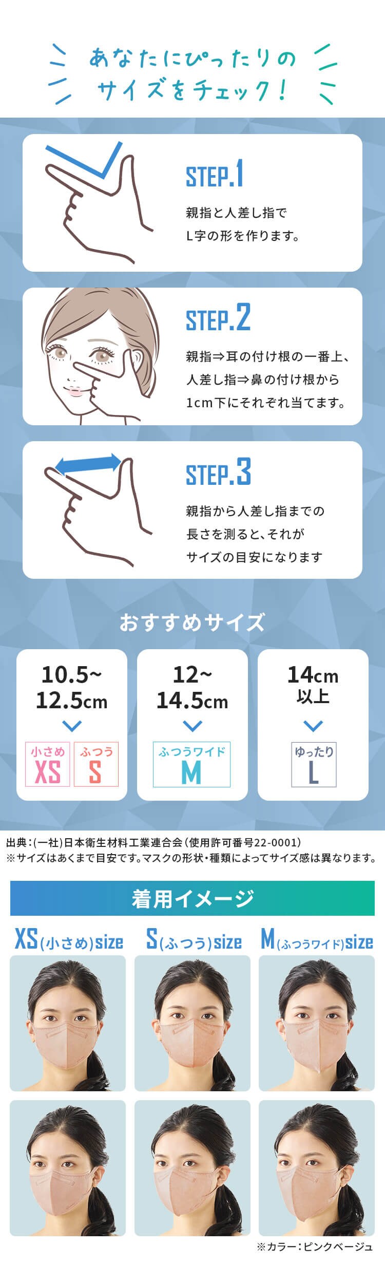 【全4サイズ】DAILY FIT MASK 5枚入 【5枚・25枚・60枚】9