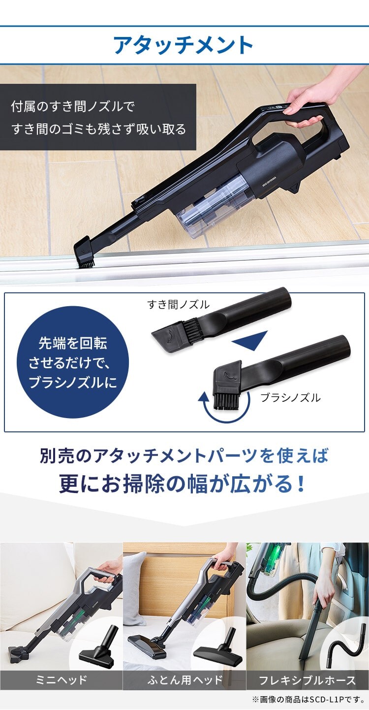 【訳あり】掃除機 コードレス サイクロン 自走式 モップ付 置くだけで充電  ブラック9