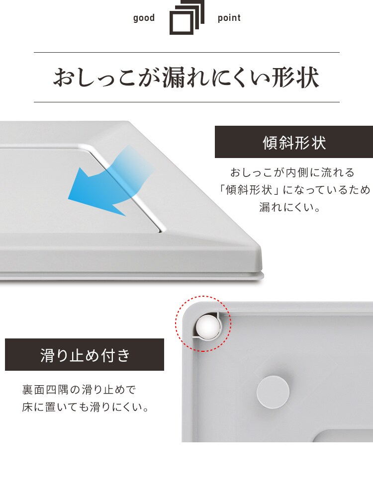 磁石でピタッとスクエアドッグトレー ワイド SQDT-616W ライトグレー