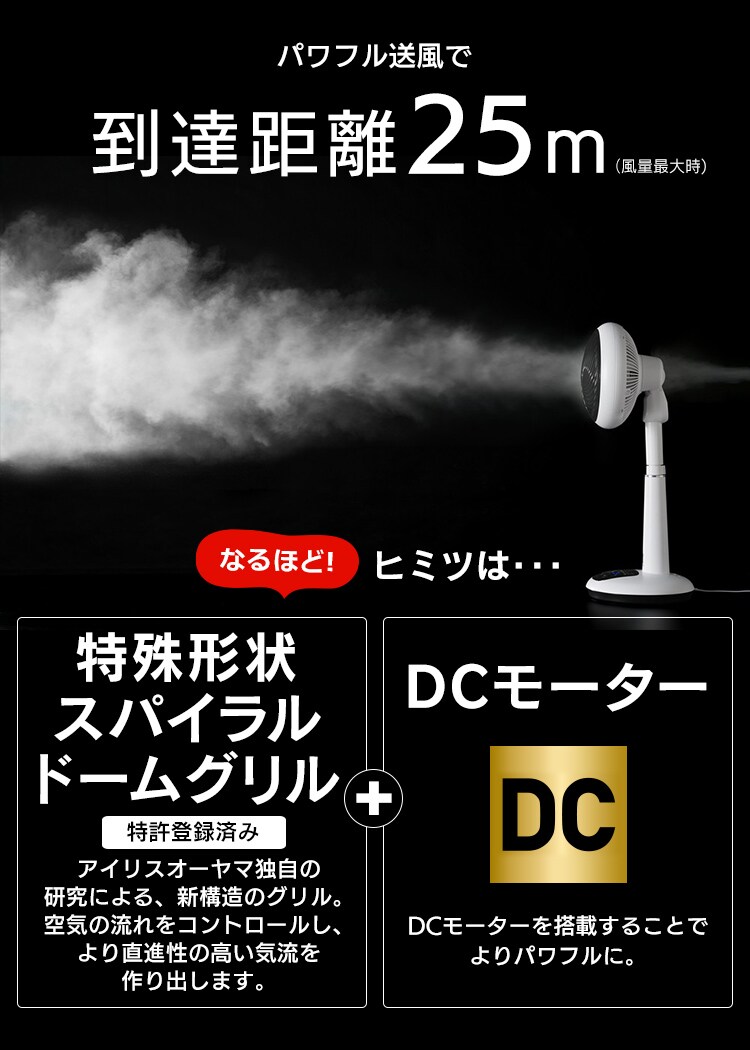【訳あり】サーキュレーター扇風機 DC 30畳 上下左右首振り  ホワイト7