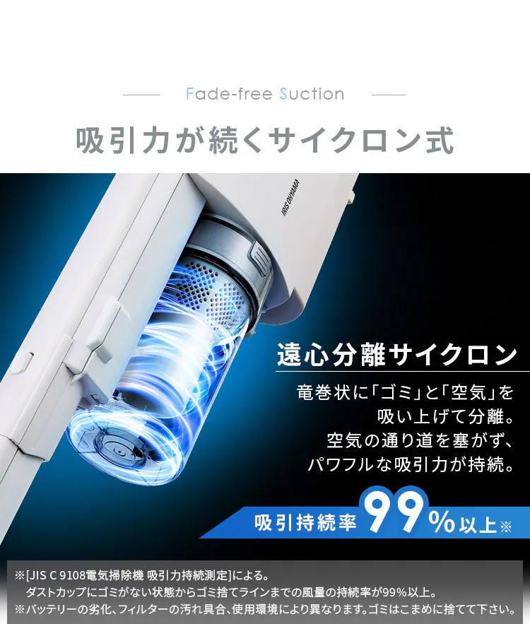 daspo 掃除機 コードレス サイクロン モップ付 置くだけで充電 SCD-S1P-W ホワイト 8