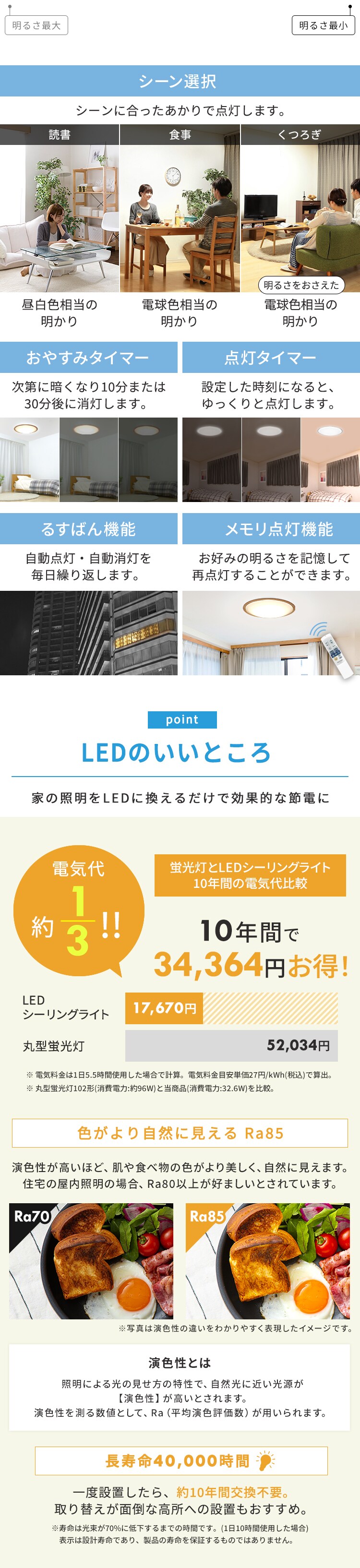 LED シーリングライト 8畳 調光 調色 工具・工事不要 リモコン付き 5年保証 CEA-2208DLACKW7