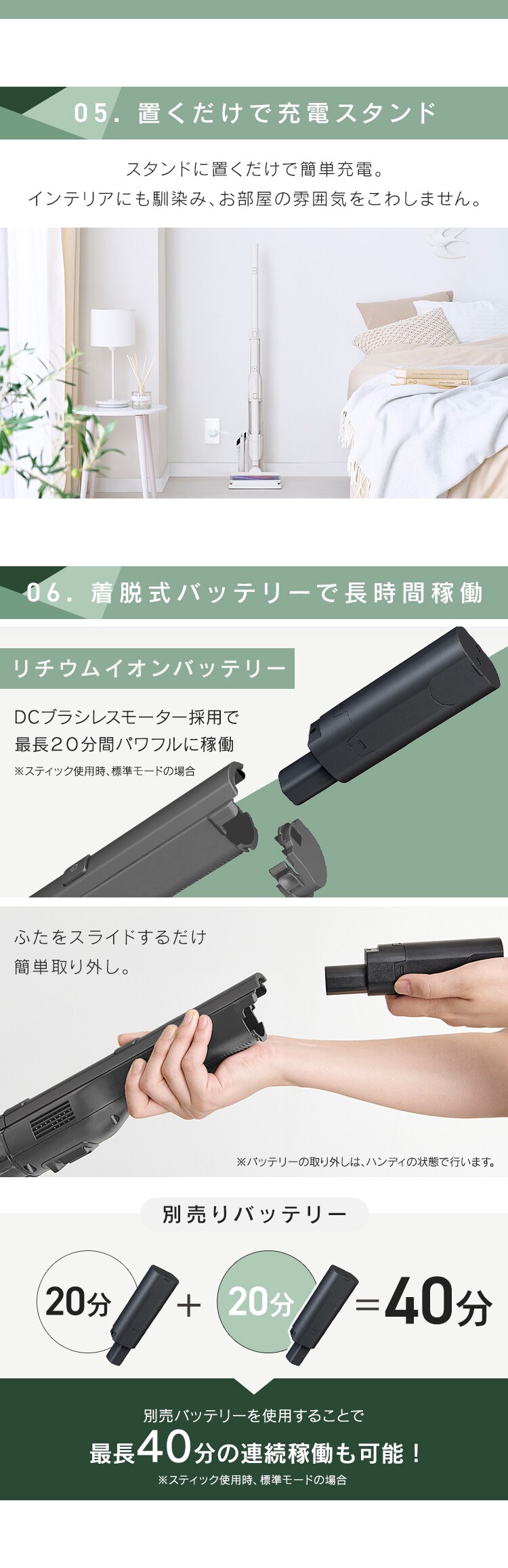 掃除機 コードレス サイクロン 自走式 2in1 充電スタンド付 2way SCD-160P10