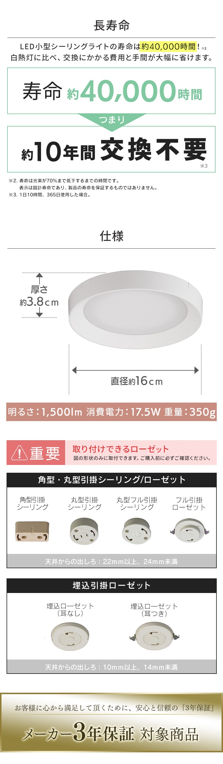 パネルライト フレームタイプ 小型 LED 1500lm 電球色 玄関 廊下 キッチン 洗面所 クローゼット トイレ 物置 照明 SCL150L-DU ホワイト2