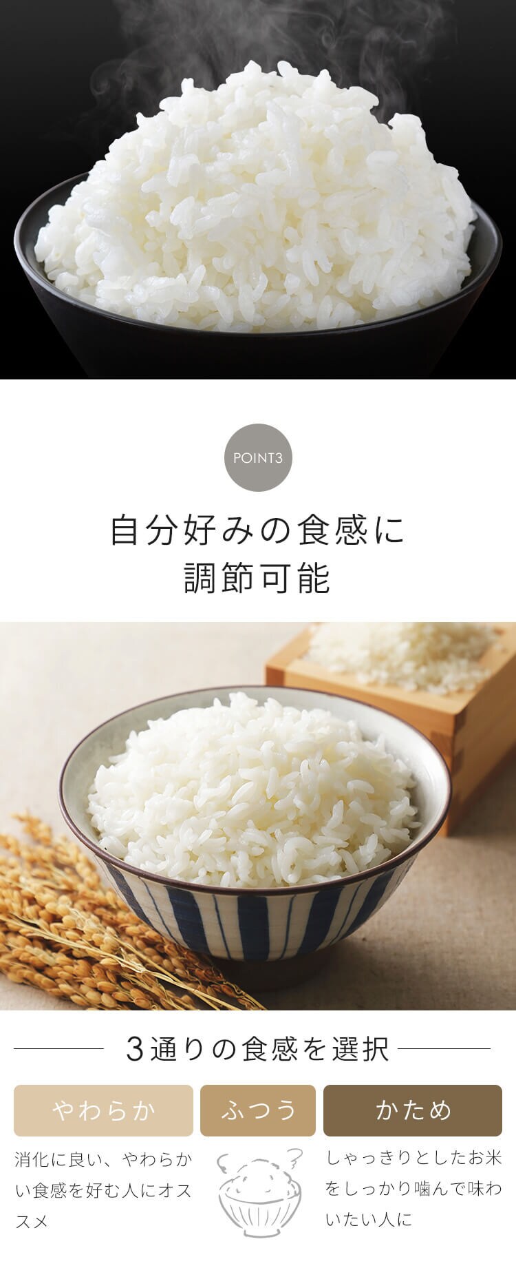 炊飯器 3合 マイコン式 50銘柄炊き RC-MSA30-HA アッシュ6