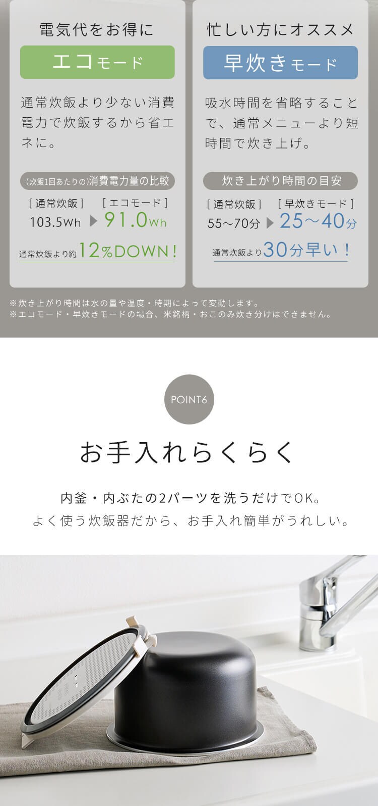 炊飯器 3合 マイコン式 50銘柄炊き RC-MSA30-HA アッシュ8