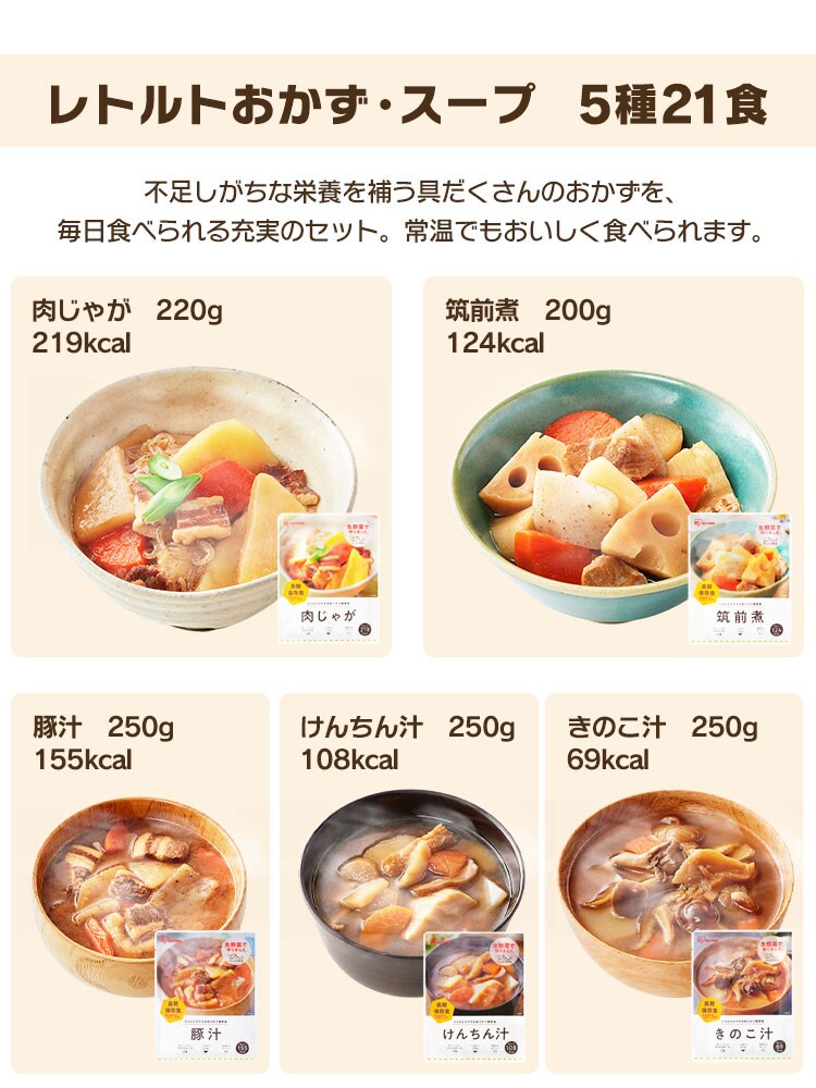 5年保存の非常食 7日分セット】防災食 ごはんおかず 12種42食セット