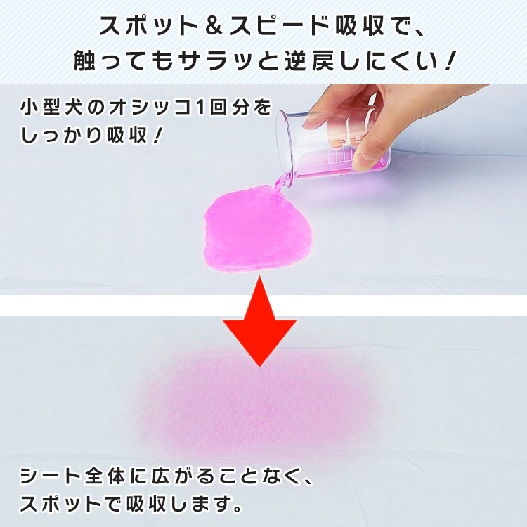 【200枚】 厚型 さらさらメッシュシーツ ワイド 50枚×4袋 犬 トイレ2