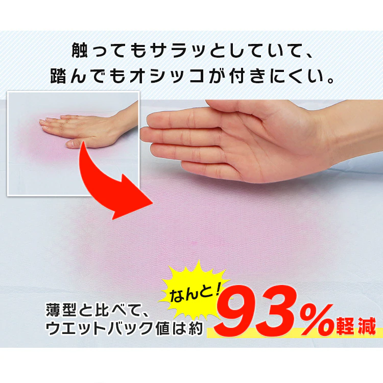 【200枚】 厚型 さらさらメッシュシーツ ワイド 50枚×4袋 犬 トイレ3