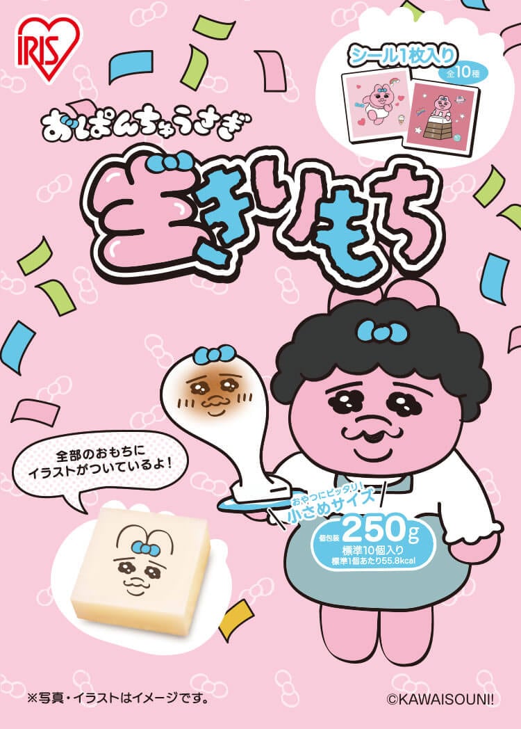 2個】おぱんちゅうさぎ 生きりもち 250g 1927266 │アイリスオーヤマ