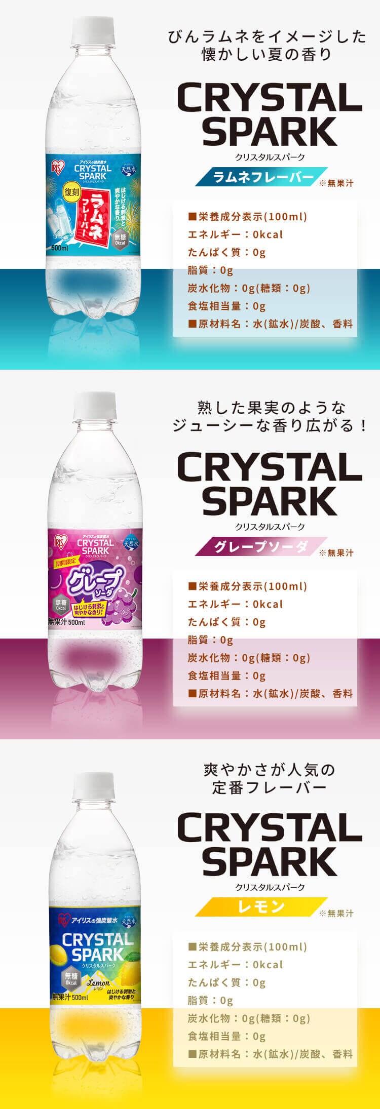 【24本】クリスタルスパーク 500ml 和梨フレーバー 6