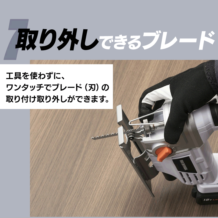 電動ノコギリ 糸のこ ジグソー 18V 充電式 バッテリー付き JJS18117