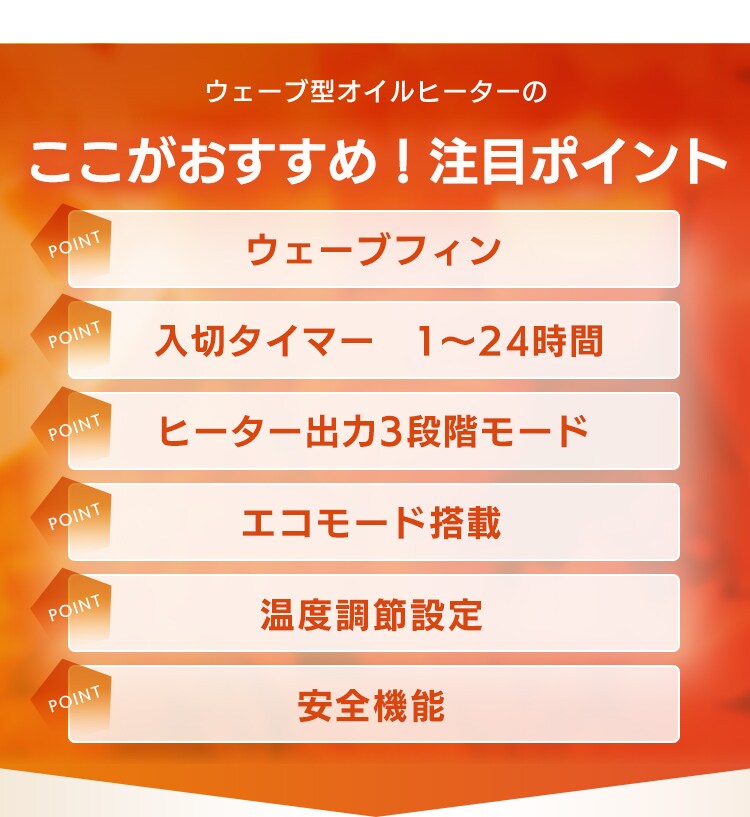 ウェーブ型オイルヒーター マイコン式 24h入切タイマー付 ブラック KIWHD-1210M-B2