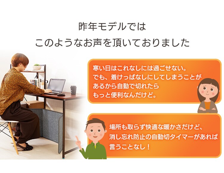 デスクパネルヒーター