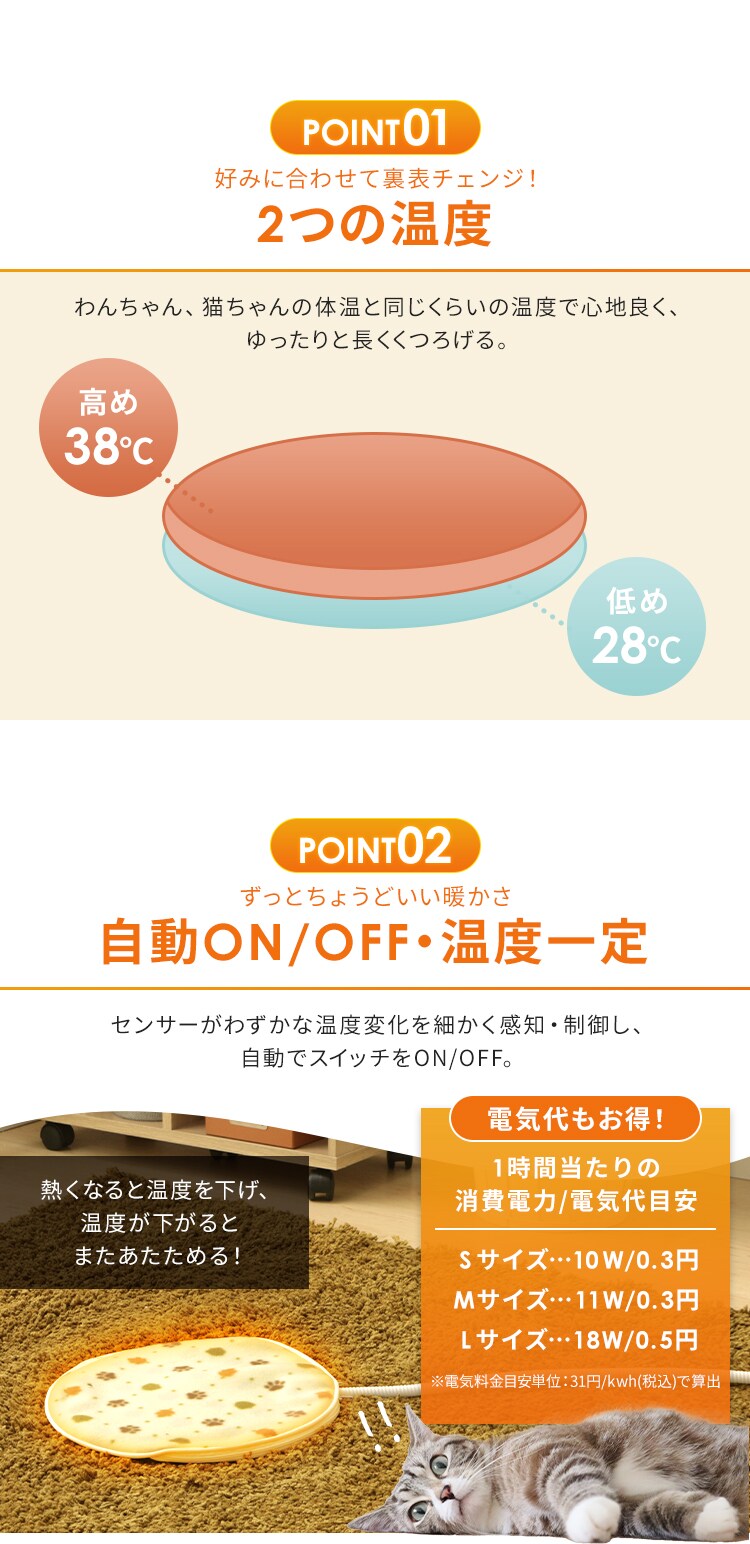 ペット用ホットカーペット  全3サイズ2