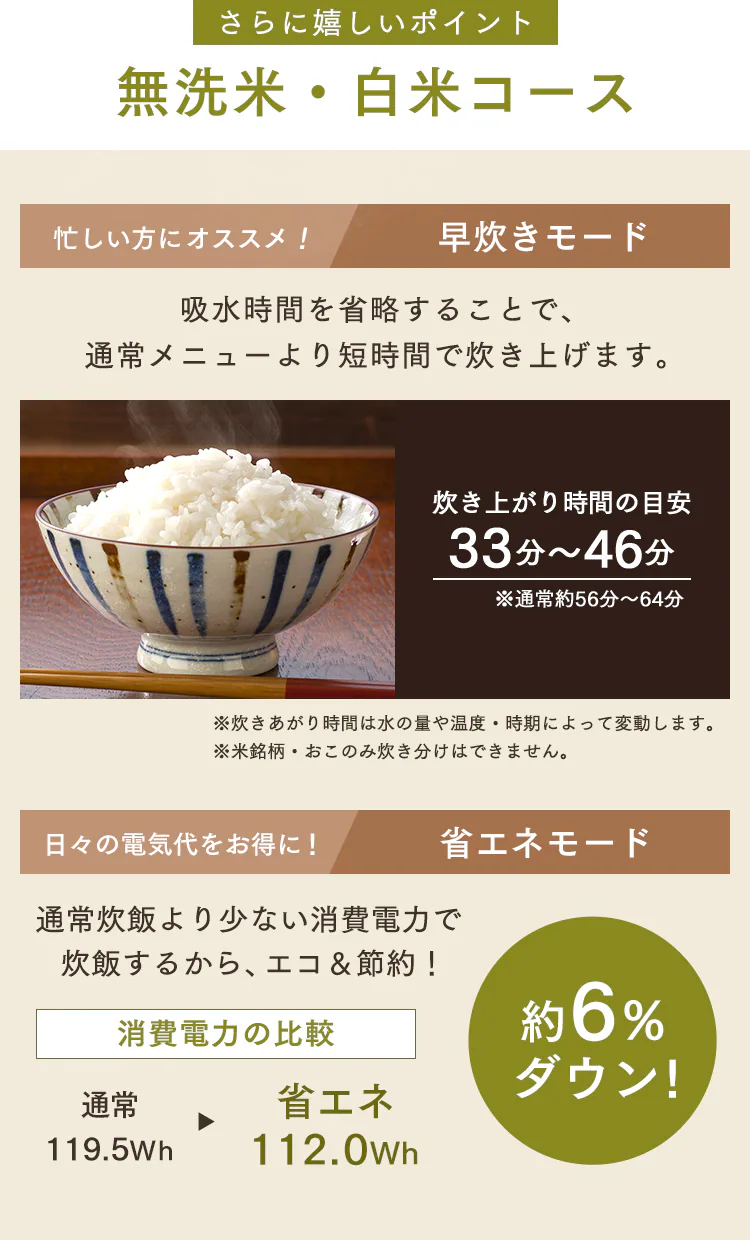 無洗米・白米コース