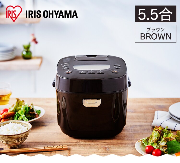 アイリスオーヤマ23年製KRC-ME50-T【新品未使用】 炊飯器 マイコン式 5.5合炊き 40銘柄炊き KRC-ME50-T 極厚銅釜