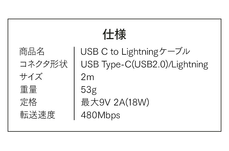 【メール便】USB-C to USBケーブル 2m ICCL-A20-B ブラック【代引き不可】3