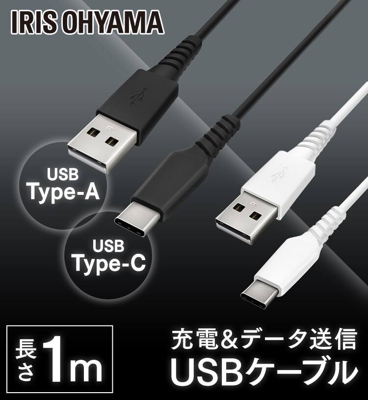 【メール便】【2個セット】USB-Cケーブル 1m ICAC-A10-W ホワイト【代引き不可】0