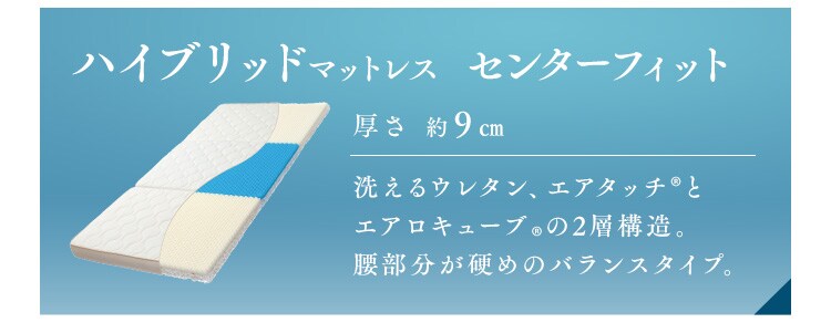 【訳あり】エアリーハイブリッドマットレス 低反発タイプ HBT80-S(B)17