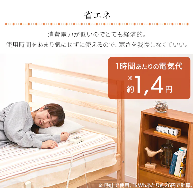 電気毛布 掛け/敷き 188×130? 自動切タイマー EHB-18135